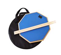 Drum Practice Pad, kit de almohadilla de práctica de batería, 12 alfombrillas de tambor con baquetas Juego de alfombrillas de tambor de 3 piezas - Almacenamiento de baquetas Alfombrilla de batería