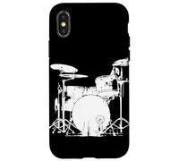 Drum Set Graphic Música Banda Platillos Carcasa para iPhone X/XS