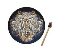 Drum shamánico - Drum místico de luna alquímica | Su profundo instrumento divino y espiritual para viajes interiores, música de meditación, despertar del alma y ofertas chamánicas tradicionales