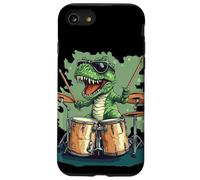 Drum-Solo Dinosaurio con gafas de sol para un ambiente fuerte y divertido Carcasa para iPhone SE (2020) / 7 / 8