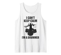 Drum Sticks Apparel - I Can't Keep Calm I Am a Drummer Funny Camiseta sin Mangas