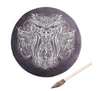 Drume De Chamán Siberiano - Drums Sticks Chamanes Vegetarianos Tambre De Tambor Herramienta De Curación Para La Reflexión De La Música Espiritual | Mano Chamánica Con Batidor De Madera | Manjas T