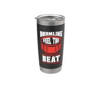 Drumline Feel The Beat Drum Player Baterista Drumming Drumline Vaso térmico de acero inoxidable de doble pared
