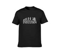 Drummer Evolution Music Humor Drums Men's Cotton T-Shirt Black Shirt Top tee XXL
