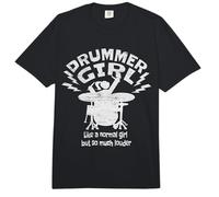 Drummer Girl Mujeres batería de la Banda Baterista Mujer Comfort Colors Adult Heavyweight T-Shirt