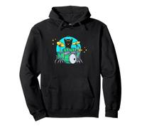 Drummer Musician Kitty Drum Set Band Pet Lover Rock Art Sudadera con Capucha