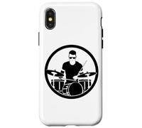 Drummer Sketch Banda de Música Platillos Carcasa para iPhone X/XS