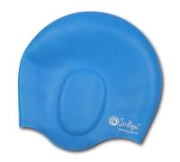 DRUNA Gorro de Natación con Protecion de Oido de Silicona Impermeable Indigo (Azul Claro)