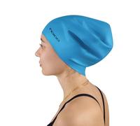 DRUNA Gorro de Natación Silicona | para Cabellos Largos | Extra Grande y Cómodo | Impermeable y Duradero | Ideal para Pelo Voluminoso | Colores Brillantes | para Mar y Piscina