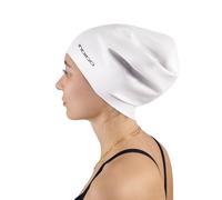 DRUNA Gorro de Natación Silicona | para Cabellos Largos | Extra Grande y Cómodo | Impermeable y Duradero | Ideal para Pelo Voluminoso | Colores Brillantes | para Mar y Piscina