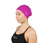 DRUNA Gorro de Natación Silicona para Cabellos Largos, Silicone Cap, Gorro para Piscina, Swimming Cap (Ciclamen)