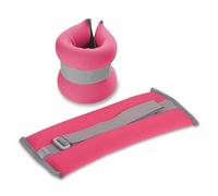 DRUNA Lastres para Ejercicios fitness de Tobillos y Muñecas de Neopreno INDIGO, Set de 2 unidades, Pesas para muñecas y tobillos Ergonométricos, Correas Ajustables (Rosa, 2 * 0,3 Kg)