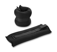 DRUNA Lastres para Ejercicios fitness de Tobillos y Muñecas de Neopreno INDIGO, Set de 2 unidades, Pesas para muñecas y tobillos Ergonométricos, Correas Ajustables (Negro, 2 * 0,2 Kg)