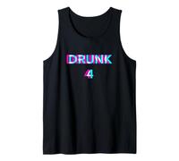 Drunk Four Number 4 Alcohol Funny Drinking Team Camiseta sin Mangas