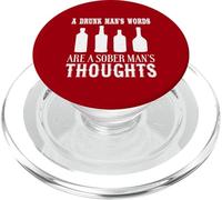 Drunk Mans Palabras Pensamientos Sobrios Humor Cita PopSockets PopGrip para MagSafe