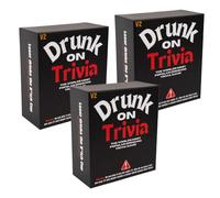 Drunk on Trivia Version- Birthday Gift & Bachelorette Party Game with 250 Amusing Cards - Hilarious Unforgettable Drinking Card Game - Get The Party Started(3pcs)
