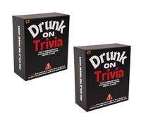 Drunk on Trivia Version- Birthday Gift & Bachelorette Party Game with 250 Amusing Cards - Hilarious Unforgettable Drinking Card Game - Get The Party Started(2pcs)