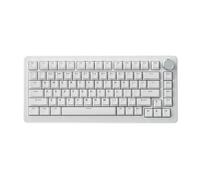 DrunkDeer Teclado A75 Pro de disparo rápido, teclado para juegos de eSports, interruptor magnético, modo de última victoria, accionamiento ajustable, diseño ANSI 75% con perilla, color blanco