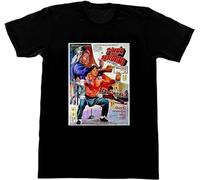 Drunken Master Import Jackie Chan Martial Arts Karate Sake Men's Cotton T-Shirt Black Shirt Top tee M