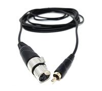 DRUT Cable de audio XLR hembra a RCA de 3 pines - Conector chapado en oro, revestimiento de PVC suave y flexible, para micrófono, reproductor de CD, altavoz, mezclador y amplificador (5 m)