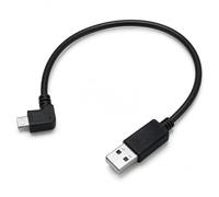 DRUT Cable USB a mini USB - 90° ángulo recto sincronización de datos y cable de carga para cámara de salpicadero, GPS de coche, DVR, cámara digital, controlador de PS3, reproductor de MP3 y más (0,3 m