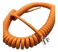 Drut sprężynowy jest elastyczny i elastyczny, char 2 Core Power Cord Spiral Cable 20AWG 0.5mm Square Orange Expansion Wire Stretch 1 Meter 20 Meters Pure Copper Spring Cable(Stretch 16 Meters)