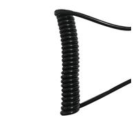 Drut sprężynowy jest elastyczny i elastyczny, char Spiral Power Cable 2 Core 2.5mm Square OD 8mm 2.5 Meter 5 Meter 7.5 Meters Spring Cord Retractable(Undraw 2.5 meters)