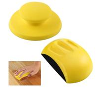 Druuzyl 125mm Bloque de Lija de Bucle y Gancho, Lijadora Manual Redonda y en Forma de Ratón, Bloque de Lijado Manual con Velcro para la Artesanía de Madera y Restauración de Muebles