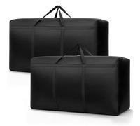 Druuzyl 2 Piezas Bolsa Almacenamiento Cojines Jardín 110x60x35cm - Bolsa Oxford Impermeable y Anti-UV para Muebles Exterior, Cubierta Protectora Resistente para Terraza, Silla, Piscina