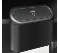 Druuzyl 2 Piezas Bote de Basura para Coche Pequeño con 100 Bolsas de Basura, Basura Impermeable Coche, Portátil Caja de Almacenamiento Colgante con Tapa para Coche, Oficina (Negro)