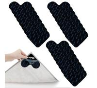 Druuzyl 24 Piezas Base Antideslizante para Alfombras, Doble Cara Lavable y Reutilizable - Topes para Suelos Duros (Madera, Cerámica) y Moquetas, Adhesivo Seguro sin Pegamento