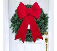 Druuzyl 6pcs Lazos Navidad Rojo 28x43cm Adorno Navideño Lazo Grande, Lazo para Árbol de Navidad Adorno Navideño Terminado para Hacer Decoraciones de Árbol de Navidad Coronas y Adornos para Puerta