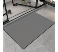 Druuzyl Alfombra de Baño Antideslizante 40x60cm Gris - Super Absorbente con Diatomita, Alfombrilla Ducha Lavable y Secado Rápido, para Bañera/Ducha/Cuarto de Baño