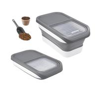 Druuzyl Contenedor de Comida para Mascotas 5KG - Cubo Plegable para Pienso de Perro/Gato con Pala y Taza Medidora, Almacenamiento Hermético, Caja Organizadora para Alimentos Secos y Húmedos