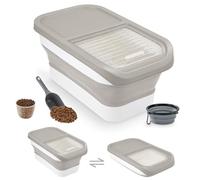 Druuzyl Contenedor de Comida para Mascotas 5KG - Cubo Plegable para Pienso de Perro/Gato con Pala y Taza Medidora,Cuenco plegable para perros,Caja Organizadora para Alimentos Secos y Húmedos