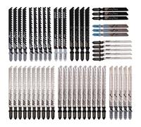 Druuzyl Juego de Hojas de Sierra de Calar 52 Piezas, Hojas de Sierra de Calar Profesionales 10 Modelos con Estuche de Plástico Hoja de Sierra de Calar de Corte Rápido para Madera y Metal