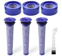 Druuzyl Kit de 6 Filtros para Dyson V8/V7-3 Prefiltros + 3 Filtros HEPA - Compatible con Absolute/Animal/Motorhead/SV10 - Reemplazo #965661-01 y #967478-01
