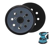 Druuzyl Plato de lija de 125 mm, 2 Piezas Plato de Lija con Loop de 8 Agujeros Almohadilla de lijado, Compatible con Amoladoras Makita BO5021 BO5031 BO5041 M9204 BBO180 DBO180