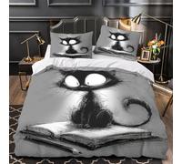 DRVASMXCP Caras de Osos Lindos Funda de Edredón Cierre de Juego de 3 Piezas Diseño 3D Incluye Fundas de Almohada Suave Patrón de Fresa de Dibujos Animados Funda Edredon for Adultos King（220x240cm）