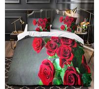 DRVASMXCP Escena de Invierno Funda de Edredón Cierre de Juego de 3 Piezas Impresión 3D Incluye Fundas de Almohada Suave Paisaje de Cuento de Hadas Funda Edredon for Ancianos Double（200x200cm）