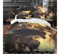 DRVASMXCP Tigre Blanco descansando Funda de Edredón Suave 3 Piezas Diseño 3D Cremallera Oculta con Fundas de Almohada Retrato de Animal Salvaje_1 Funda Edredon for jóvenes Super King（260x220cm）