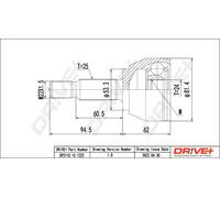 Drve+ Conjunto De Juntas De Eje Lateral Para Ford Transit Connect