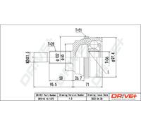 Junta homocinética DP2110.10.1372 Drve+ para RENAULT OPEL NISSAN