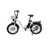 Drvetion ct20: bicicleta eléctrica potente con motor 750w y batería de 48v15ah, color blanco perla. alcance 55-70km