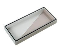 DRW Bandeja Rectangular de Cristal de 26x12x3cm en Blanco 3x26x12 cm