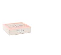 DRW Caja de Madera para infusiones Rosa Tea by Love 23x23x7 cm