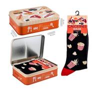 DRW Calcetines Palomitas en Caja de Metal Talla Unica