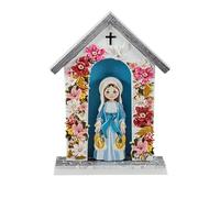 DRW Capilla Virgen Milagrosa Infantil Protectora Espiritual General patrona Enfermos, necesitados, Personas en Crisis MDF 11x6x15.5 cm