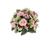 DRW Centro Redondo de Flores Cementerio, Iglesia Bodas sepulturas claveles y Amapolas Rosas Artificiales 40x40x35