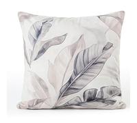 DRW Cojin Cuadrado de Poliester con Relleno Decorado con Hojas en Violeta 12x45x45 cm